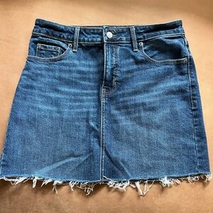 Old Navy Blue Frayed Mini Skirt